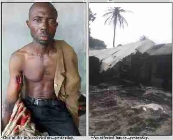 Soldiers Invade Touma In Rivers State, Raze 15 Houses (Photo)